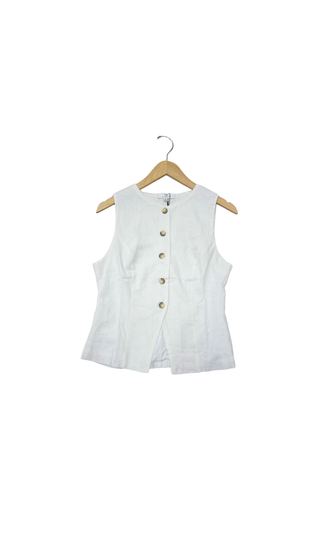 Off white linen vest